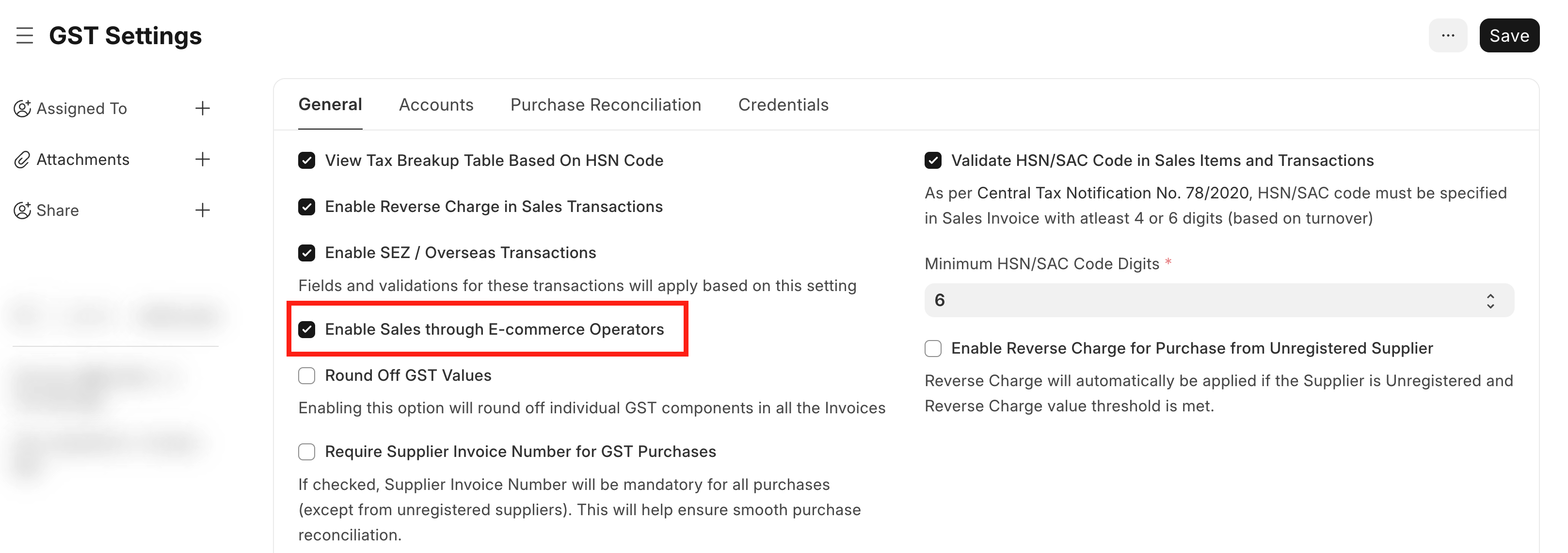 GST Settings